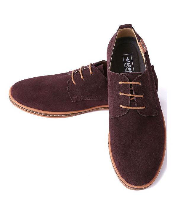mio marino men's suede derby casual dress shoes