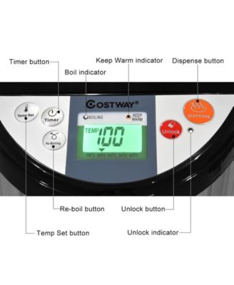 LCD Electric 5-Liter Hot Water Boiler and Warmer Kettle Dispenser