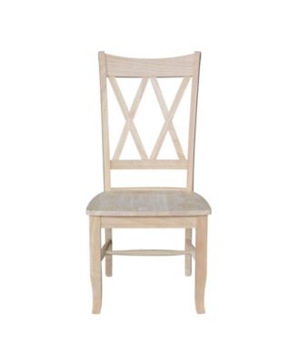 Double X-Back Chairs, Set of 2