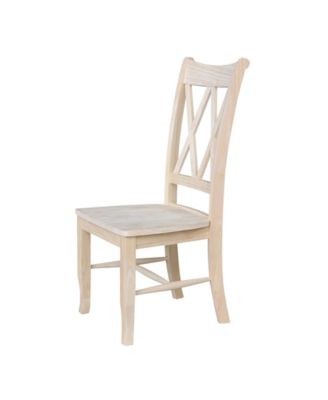 Double X-Back Chairs, Set of 2