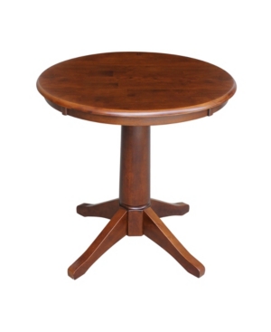 International Concepts 30" Round Top Pedestal Table In Brown