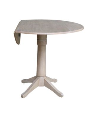 42" Round Dual Drop Leaf Pedestal Table