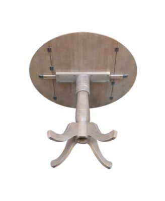 42" Round Dual Drop Leaf Pedestal Table