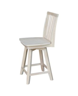 Mission Counter Height Stool with Swivel and Auto Return