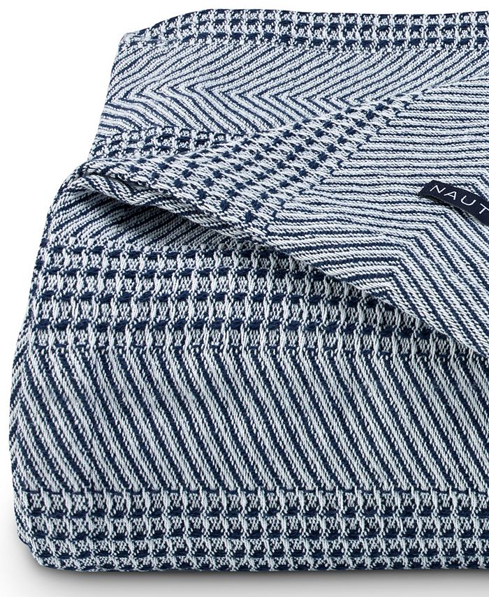 Nautica Chevron Stripe Twin Blanket Macy's