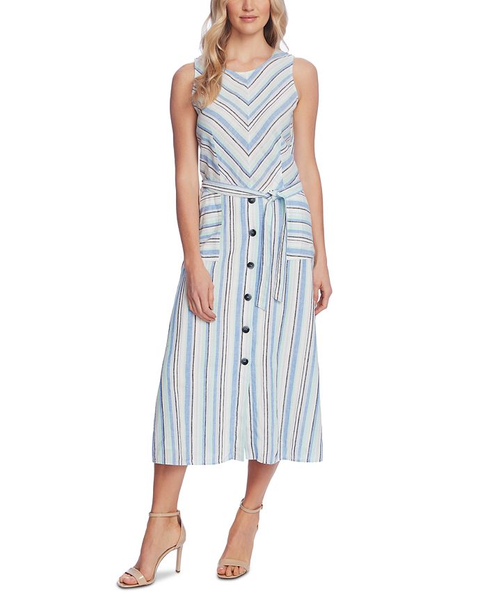Vince Camuto Wistful Stripe A-Line Dress - Macy's