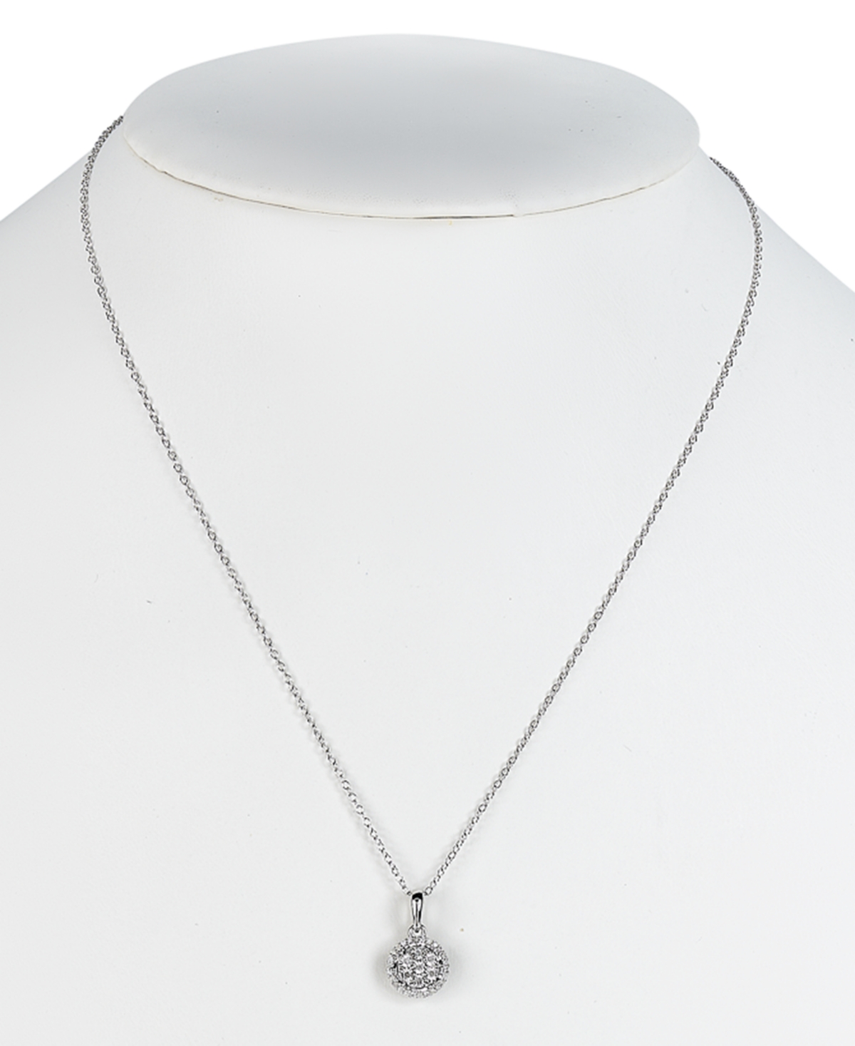 2-Pc. Set Diamond Cluster Pendant Necklace & Matching Stud Earrings - Sterling Silver