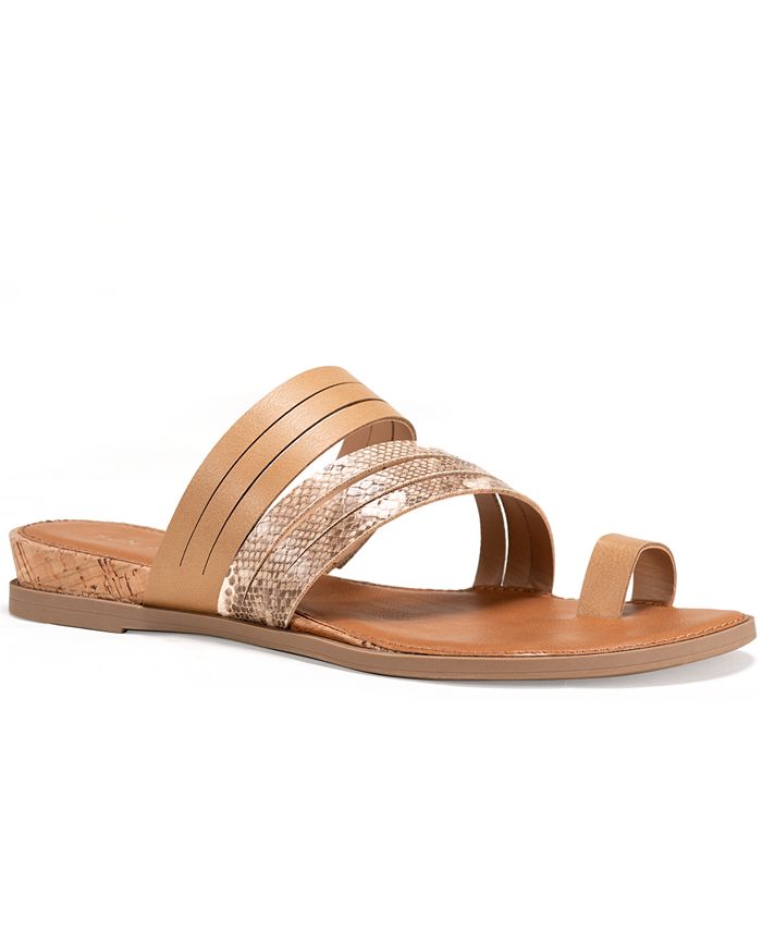 Macy's gold flat sandals clearance