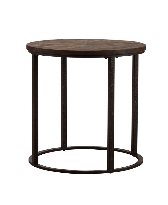 Southern Enterprises Shalynn Round Industrial End Table Macy's