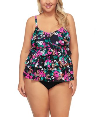 macys plus swimsuits