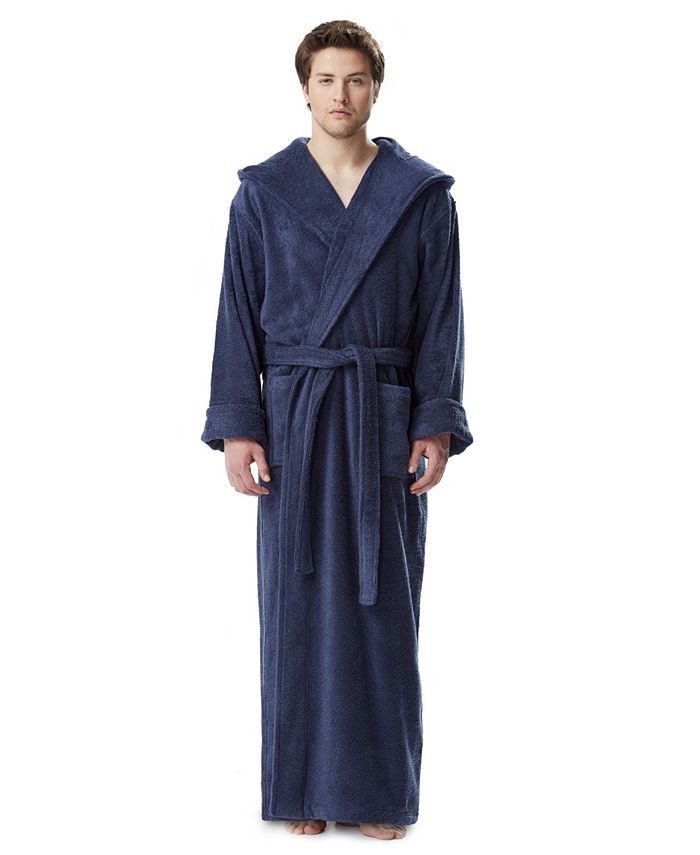 ARUS Men's Thick Full Ankle Length Hooded Turkish Cotton Bathrobe Macy's