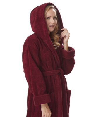 Women's Hooded Full Length GOTS Certified Organic Turkish Cotton Bathrobe