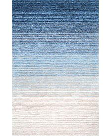 Zoomy Ombre Striped Emily Blue Area Rug