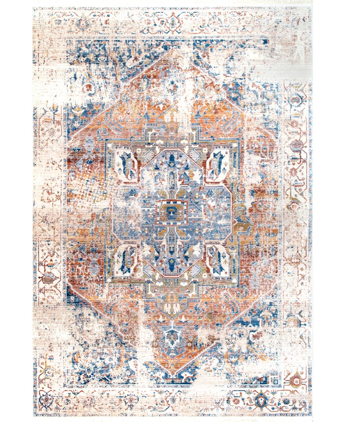 nuLoom Mystic Ehtel Medallion Fringe 5' x 7'9in Area Rug - Ivory