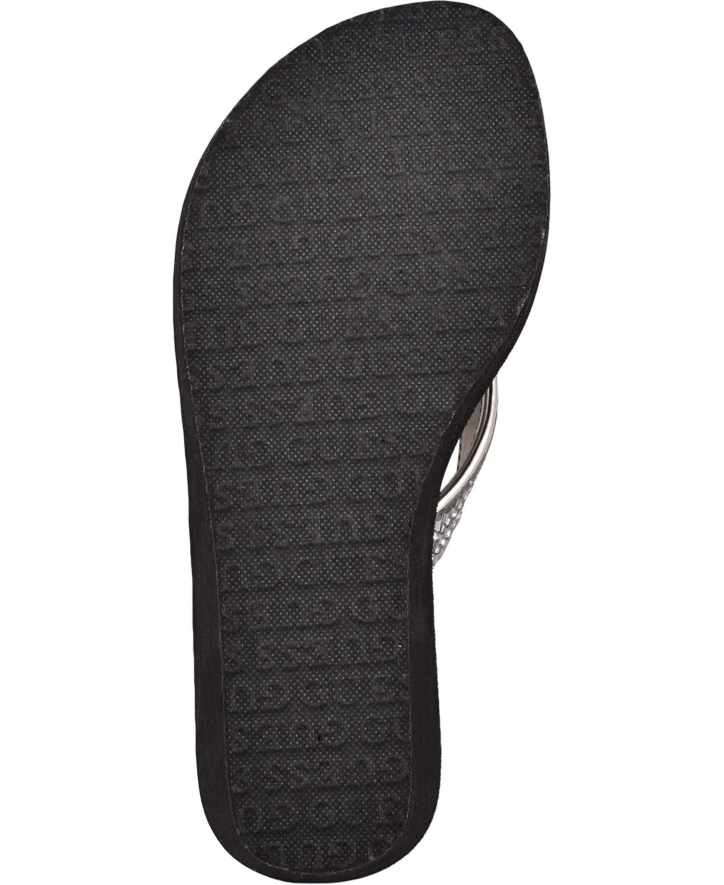 Женские сандалии GUESS Sarraly Eva Logo Wedge Slip On Flip, цвет: Disco Rhinestone — фото 5