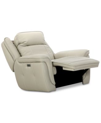 Lenardo 42" Leather Power Recliner, Created for Macy's