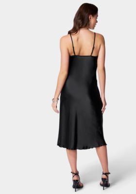 Women's Satin Midi Slip Dress
