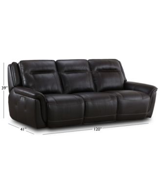 Lenardo 3-Pc. Leather Sofa with 3 Power Motion Recliners