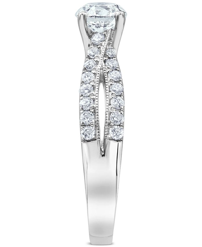 Macy's - Diamond Twist Engagement Ring (1-1/8 ct. t.w.) in 14k White Gold