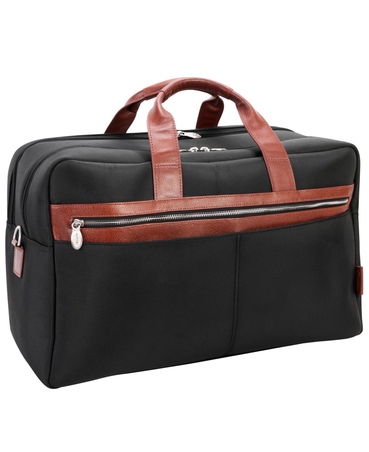 Wellington 21" Two-Tone Dual-Compartment Laptop Tablet Carry-All Duffel - Black