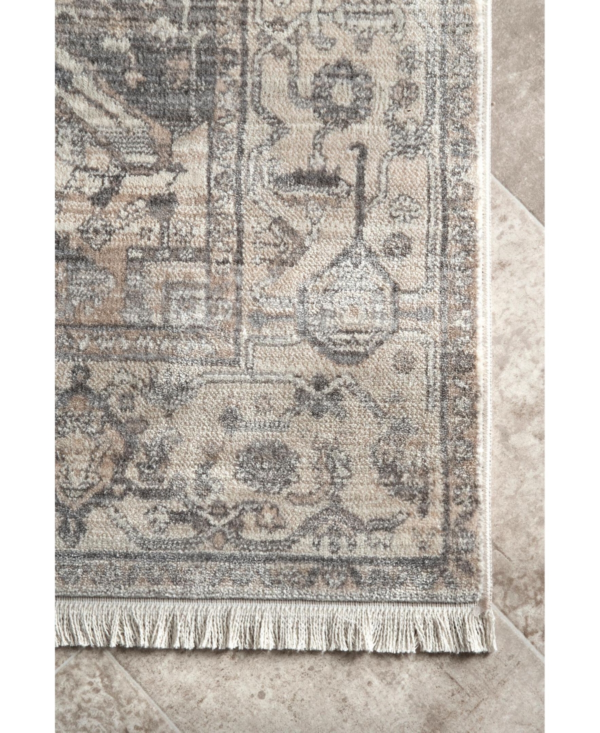 nuLoom Mystic Ehtel Medallion Fringe Area Rug