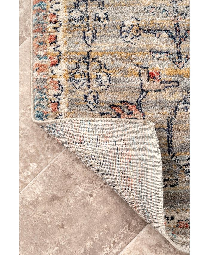 nuLoom Delicate Prima Persian VintageInspired Beige 6'7" x 9' Area Rug
