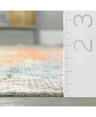 Collina Milana Medallion Faded Orange Area Rug