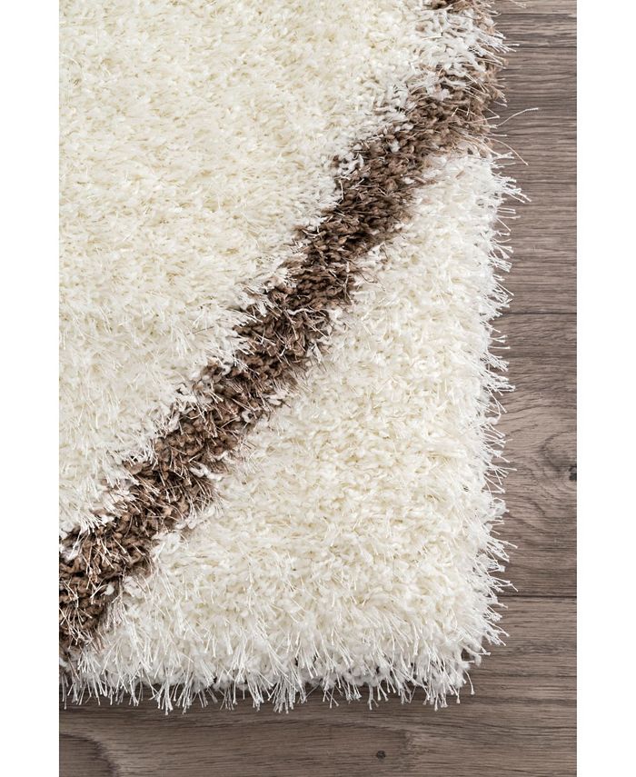 nuLoom Plush Shag Soft and Plush Diamond Brown 4' x 6' Area Rug Macy's