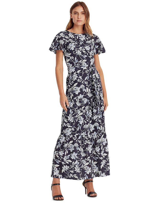 Lauren Ralph Lauren Floral Cotton A-Line Dress & Reviews - Dresses ...