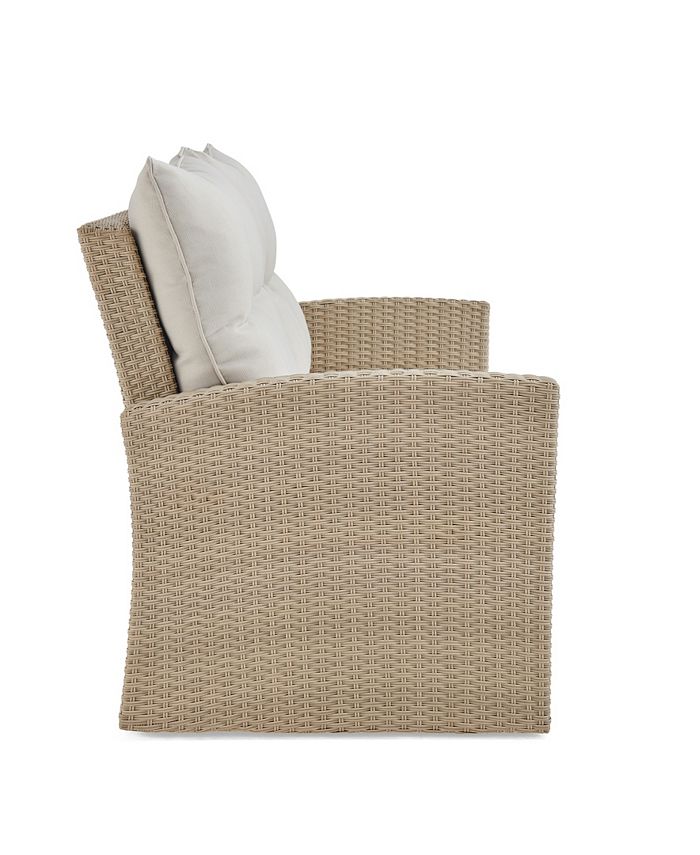 Alaterre Furniture Canaan All-Weather Wicker Outdoor Seat Love Seat ...