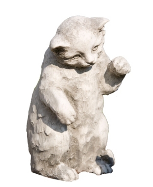 Shop Campania International Playful Kitten Garden Statue In Rust