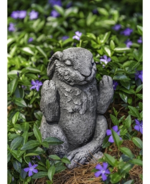Shop Campania International Meditation Bunny Statuary In Heather Gray