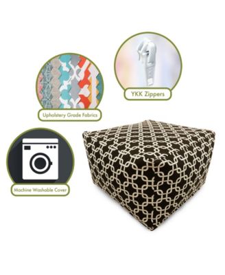 Links Ottoman Square Pouf with Removable Cover 27" x 17"