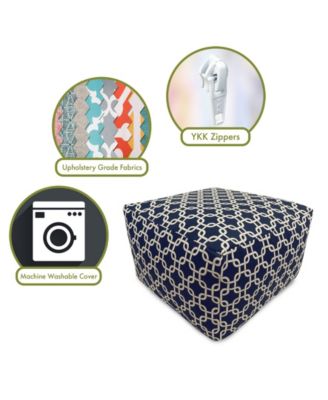 Links Ottoman Square Pouf with Removable Cover 27" x 17"