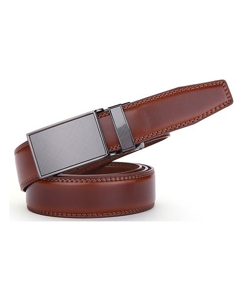 Gallery Seven Men's Adjustable Leather Ratchet Belt & Reviews All Accessories Men Macy's