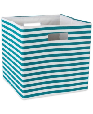 Design Imports Polyester Cube Pinstripe Square