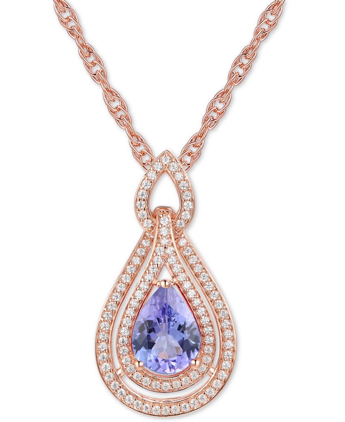Sapphire (1-1/4 ct. t.w.) & Diamond (1/4 ct. t.w.) 18