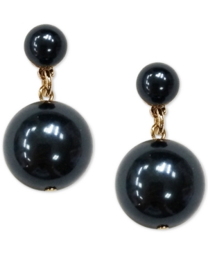 image of Charter Club Gold-Tone Colored Imitation Pearl Drop Earrings, Created for Macy-s