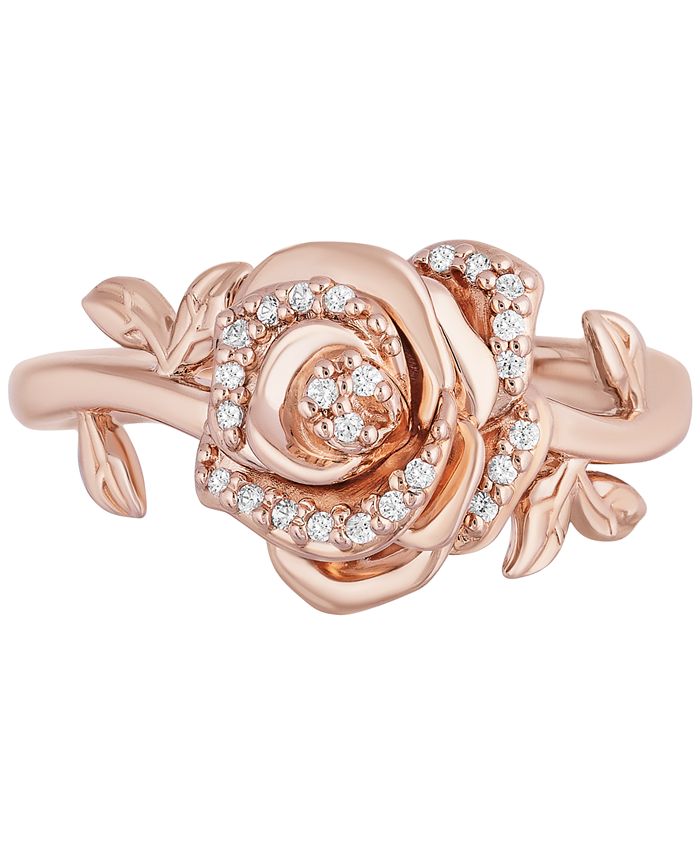 Enchanted Disney Fine Jewelry Enchanted Disney Diamond Rose Belle Ring