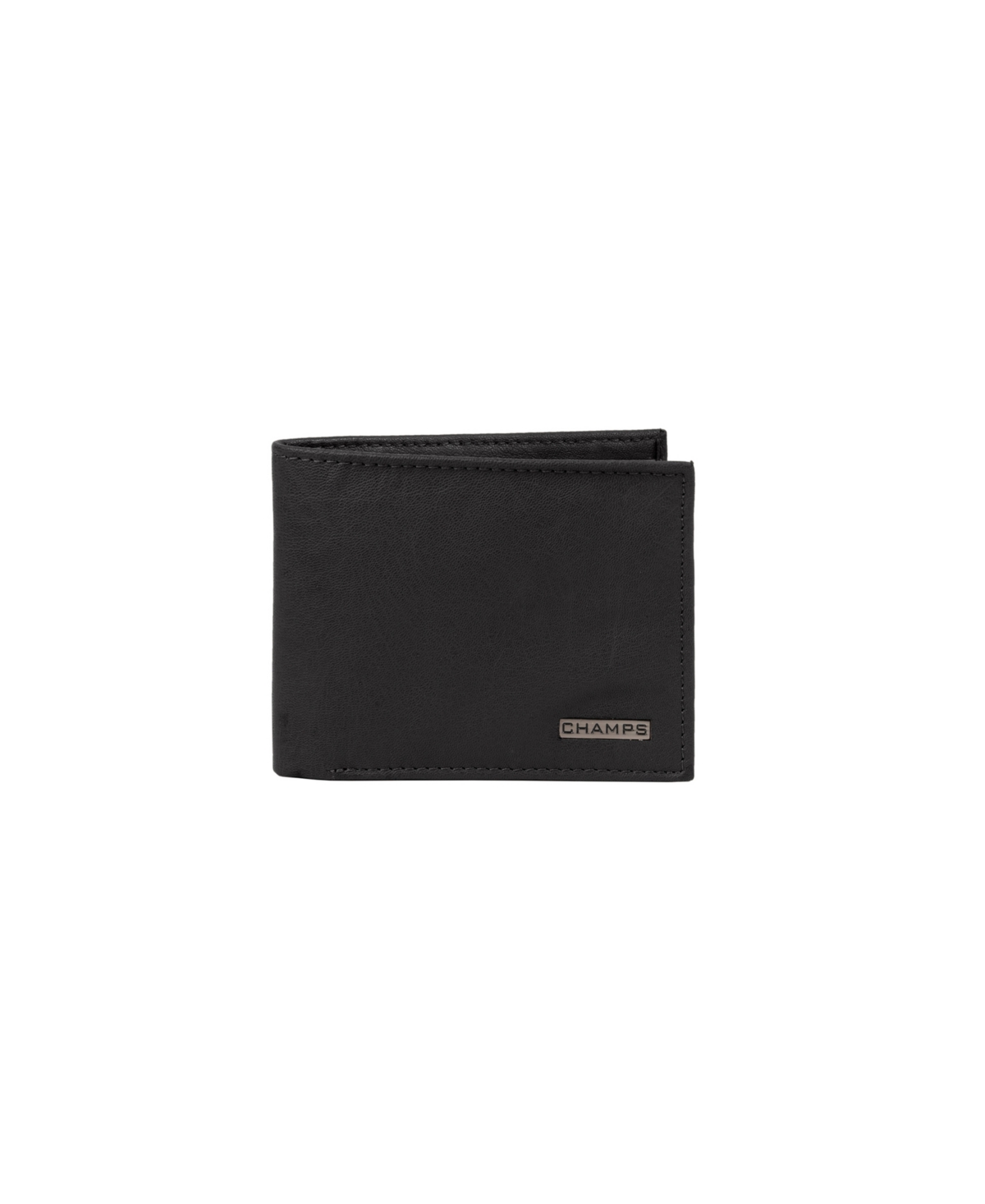 Champs Men's  Leather Rfid Center-wing Wallet In Gift Box In Black