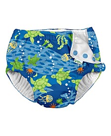 Toddler Girls and Toddler Boys Snap Reusable Absorbent Swimsuit Diaper