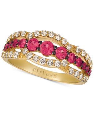 image of Le Vian Passion Ruby (7/8 ct. t.w.) & Diamond (5/8 ct. t.w.) Ring in 14k Gold