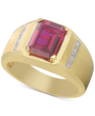 mens 10k gold ruby ring