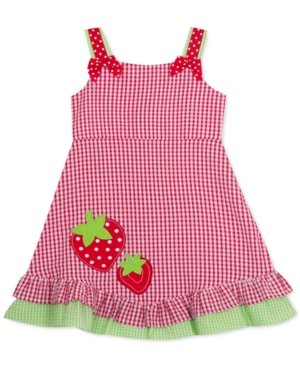 Rare Editions Baby Girls Strawberry Check-Print Sundress