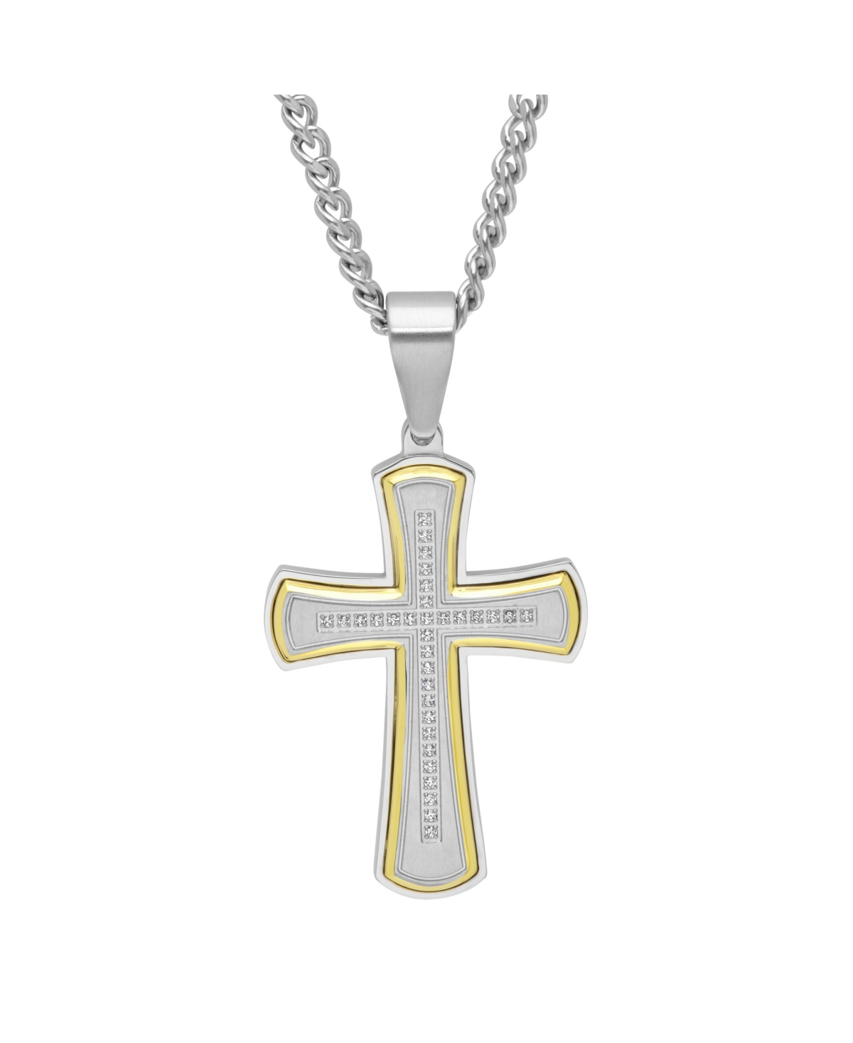 C & c Jewelry Macy's Men's Cross Pendant Necklace