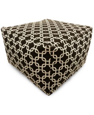 Links Ottoman Square Pouf with Removable Cover 27" x 17"
