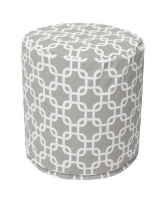 Links Ottoman Round Pouf with Removable Cover 16" x 17"