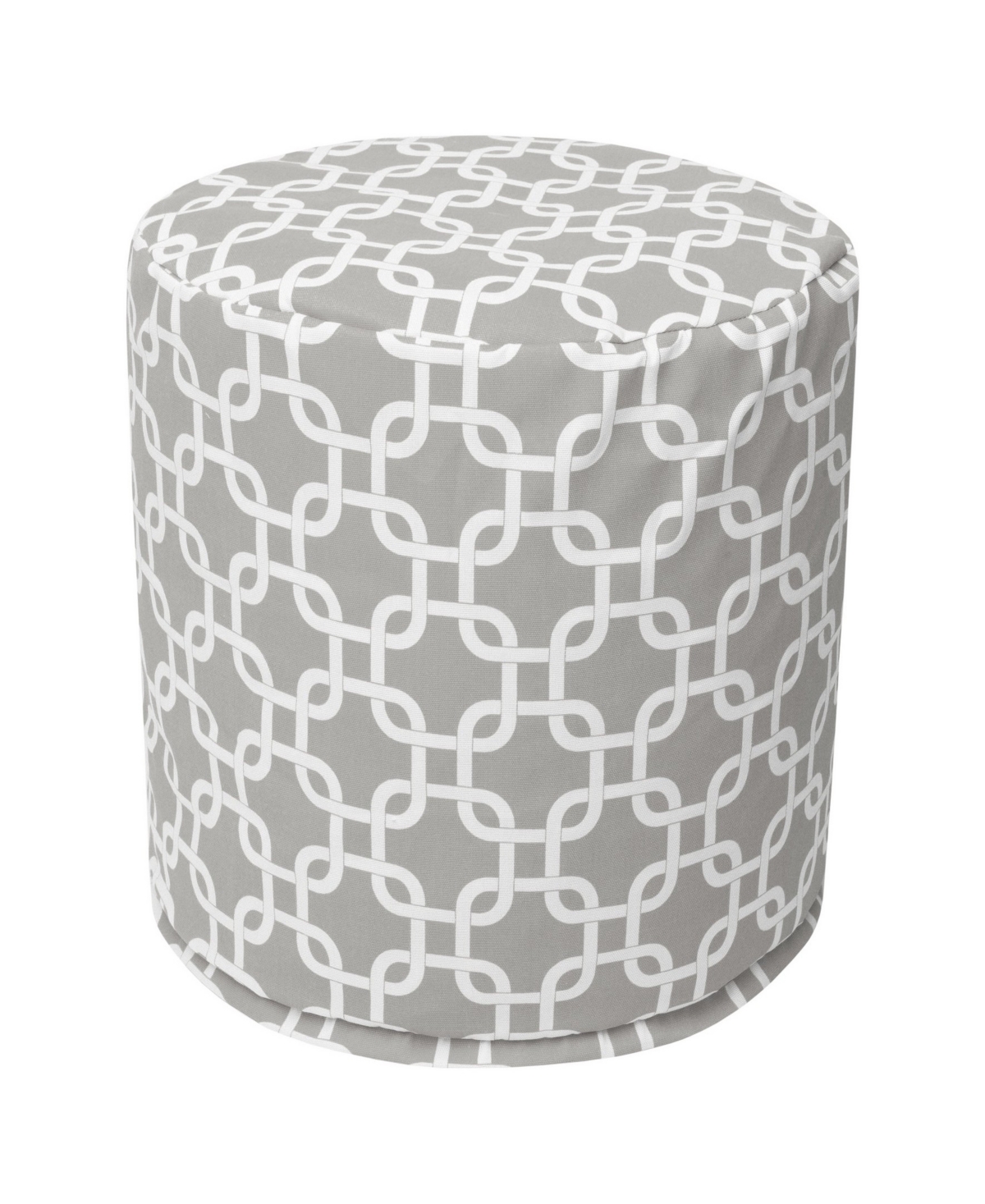 Majestic Home Goods Links Ottoman Round Pouf with Removable Cover 16