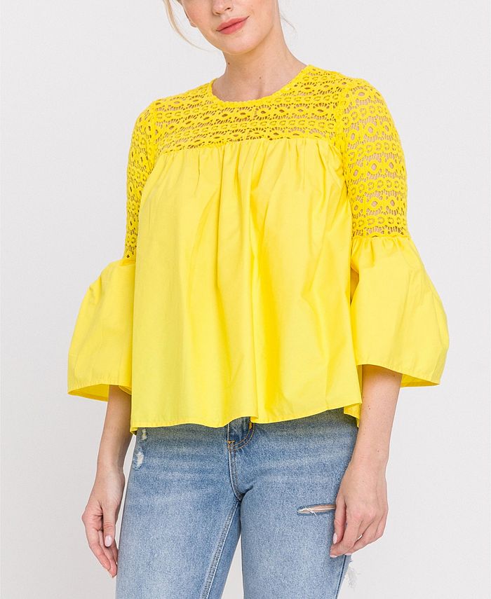 endless rose Lace Shirred Top Macy's