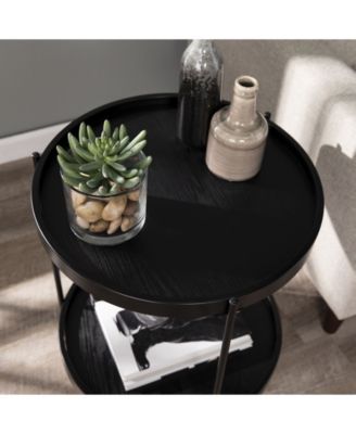 Kanabi Round Farmhouse Style End Table